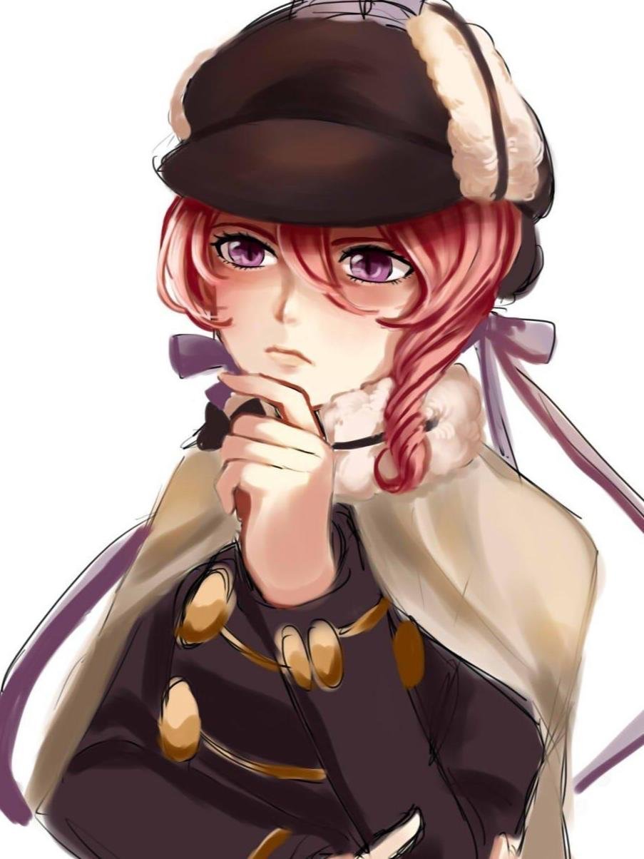 1girl, cape, detective, detick_bell, hand_on_own_chin, hat, highres, kuya_(hey36253625)
