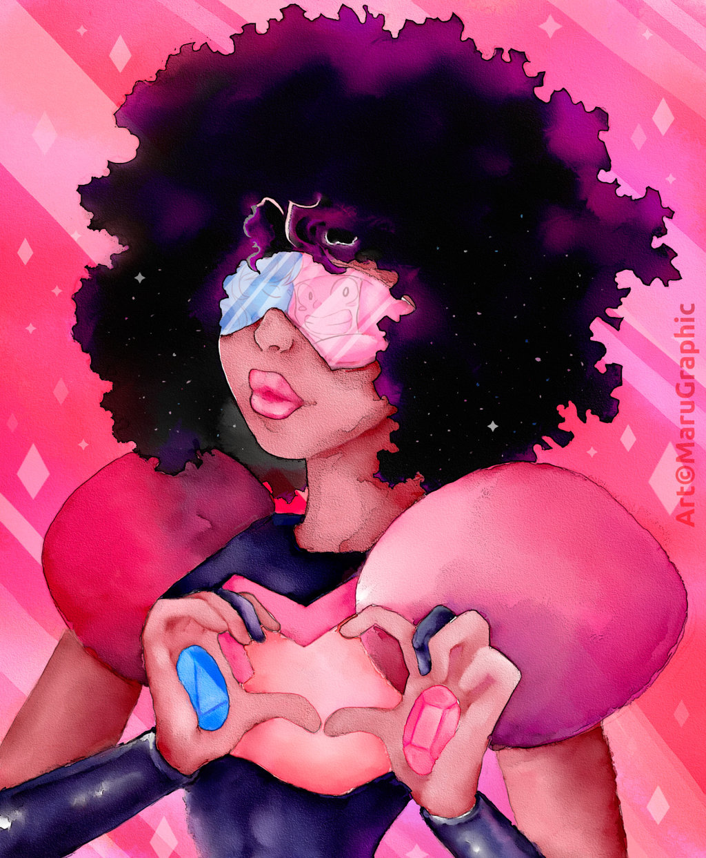 garnet_(steven_universe), heart, heart_hands, highres, maru_(marugraphic), ruby_(steven_universe), sapphire_(steven_universe), steven_universe