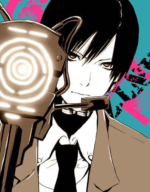 blazer, bodysuit, gantz, gantz_suit, h-gun, male, necktie, nishi_joichiro