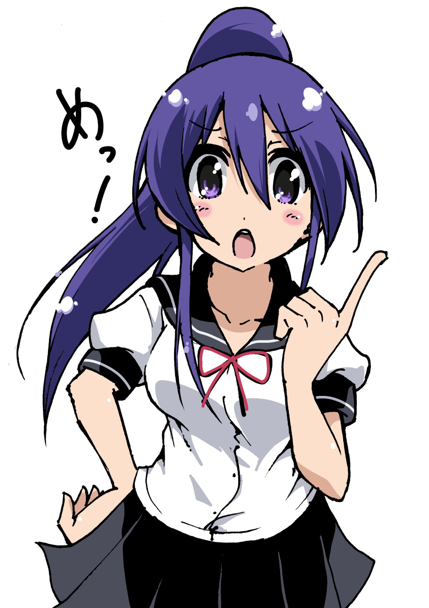 1girl, absurdres, commentary, commentary_request, highres, oshimoto_yuri, piyo_(p_i_y_o), purple_hair