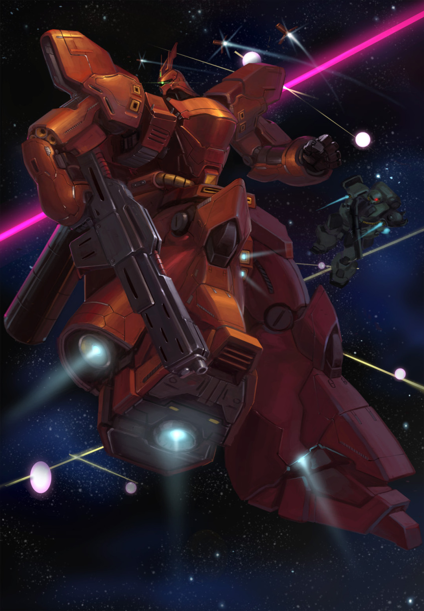 battle, beam, beam_rifle, char's_counterattack, duan_henglong, energy_gun, explosion, funnels