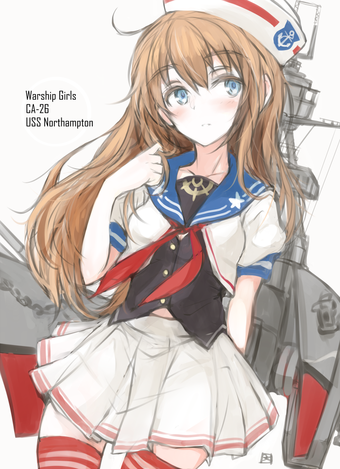 1girl, blue_eyes, blush, brown_hair, bun'ya_(0874cirno141), eyebrows, hat, long_hair