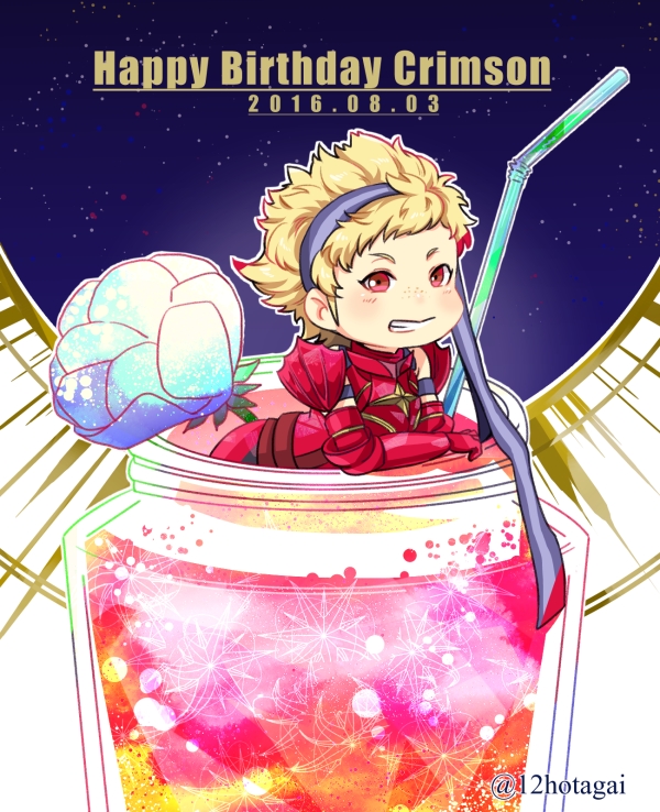 1girl, armor, artist_name, blonde_hair, blush, bottle, character_name, chibi