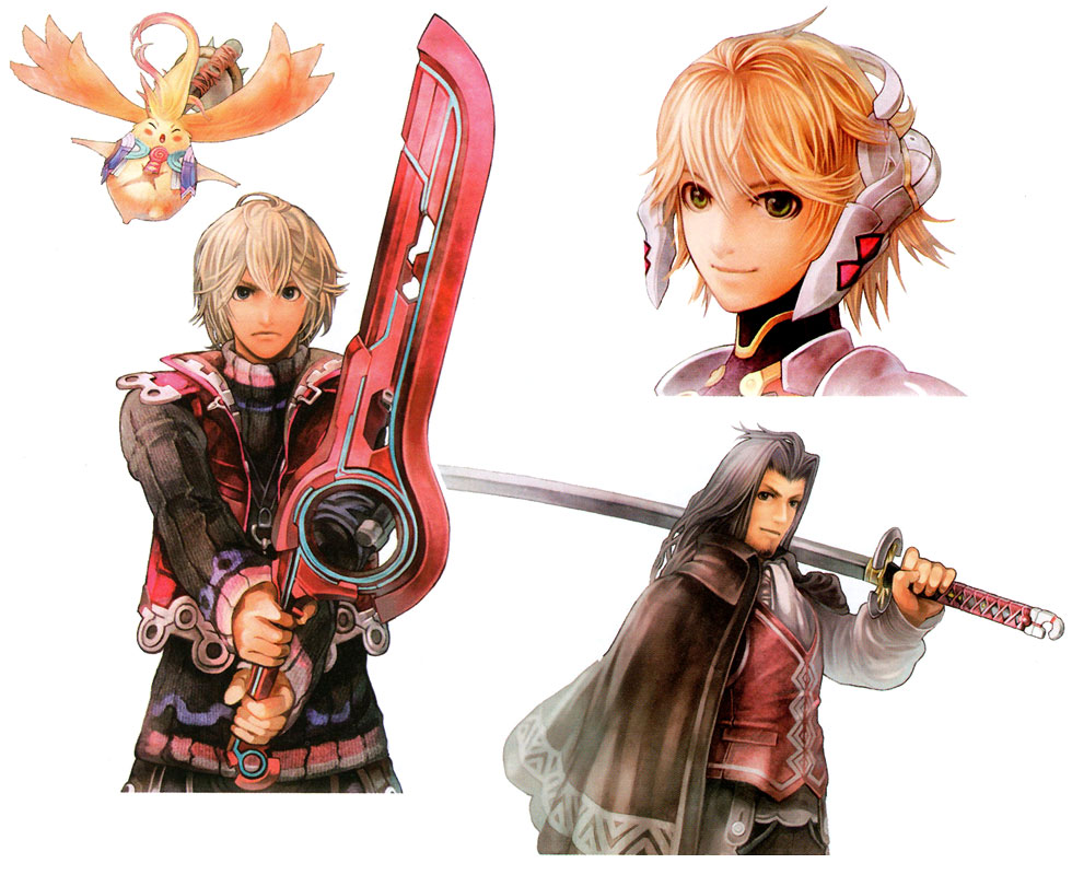 dunban, fiora, riki, shulk, xenoblade