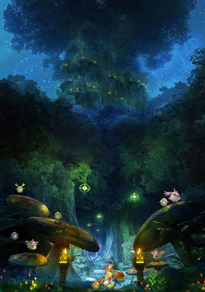 riki, scenery, sky, tree, xenoblade