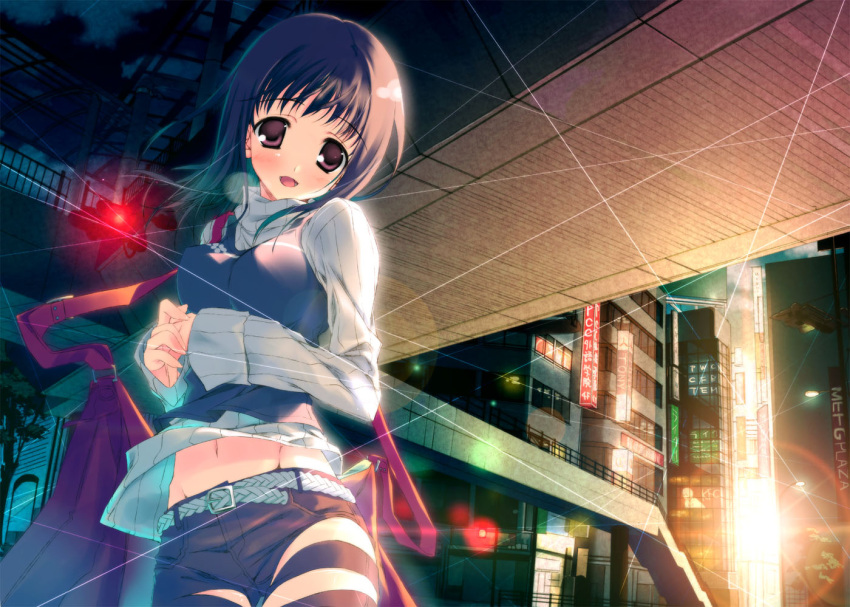kagome_(artist), kagome_(traumatize), navel, purple_eyes, purple_hair, to_aru_majutsu_no_index, violet_eyes