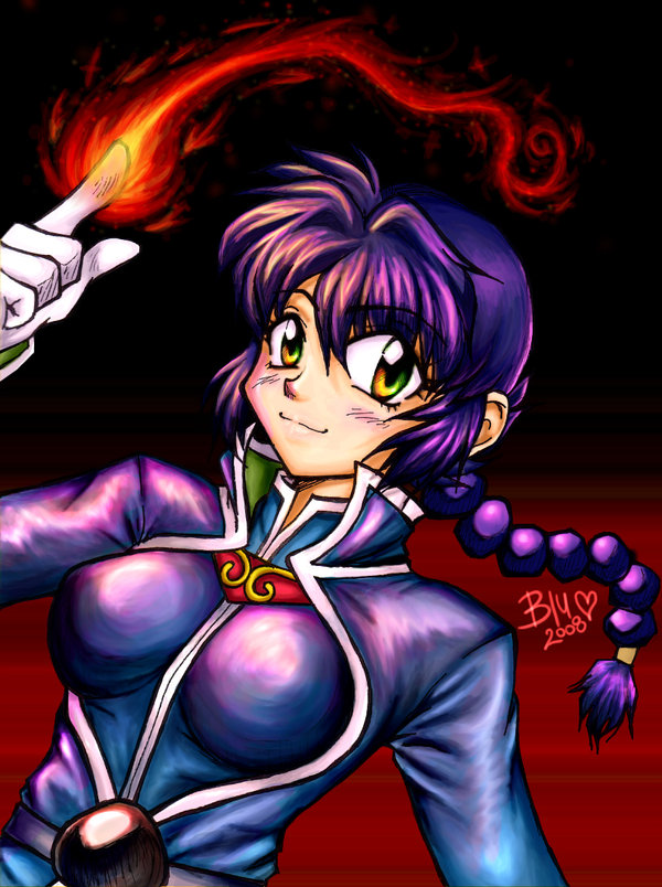 braid, fire, flame, sherra, slayers