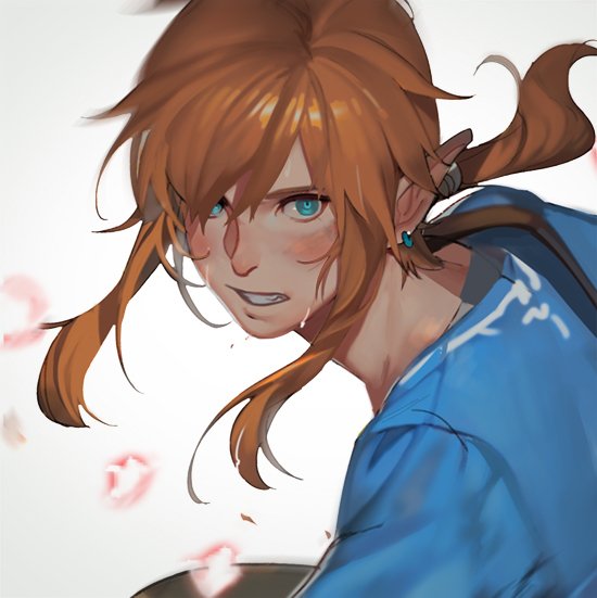 blonde_hair, blue_eyes, link, long_hair, looking_at_viewer, male_focus, mimme_(haenakk7), pointy_ears