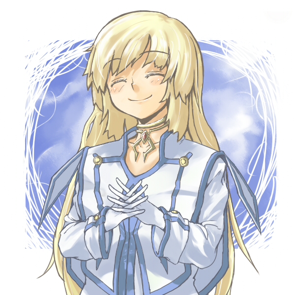 blonde_hair, closed_eyes, colette_brunel, gloves, izumi_(ko8), izumi_(pixiv41366), long_hair, smile, tales_of_(series), tales_of_symphonia