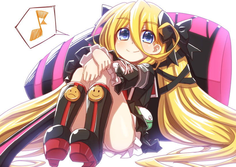 1girl, blue_eyes, blush, frills, hair_between_eyes, hair_ribbon, long_hair, looking_at_viewer