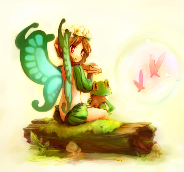 butterflies, butterfly, butterfly_wings, fairy, frog, hiz, log, mercedes
