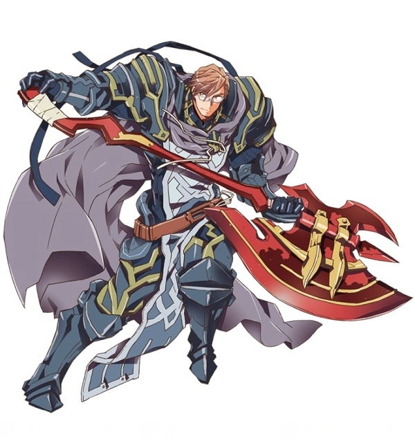 armor, armored_boots, axe, boots, brown_eyes, brown_hair, crusty_(log_horizon), full_armor