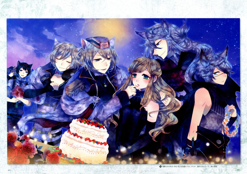 arles_v._felnoir, auger_von_garibaldi, black_wolves_saga, blonde_hair, fiona_galland, green_eyes, guillan_guinor, julian_(black_wolves_saga), kuroyuki, mejojo_von_garibaldi, rath_vogart