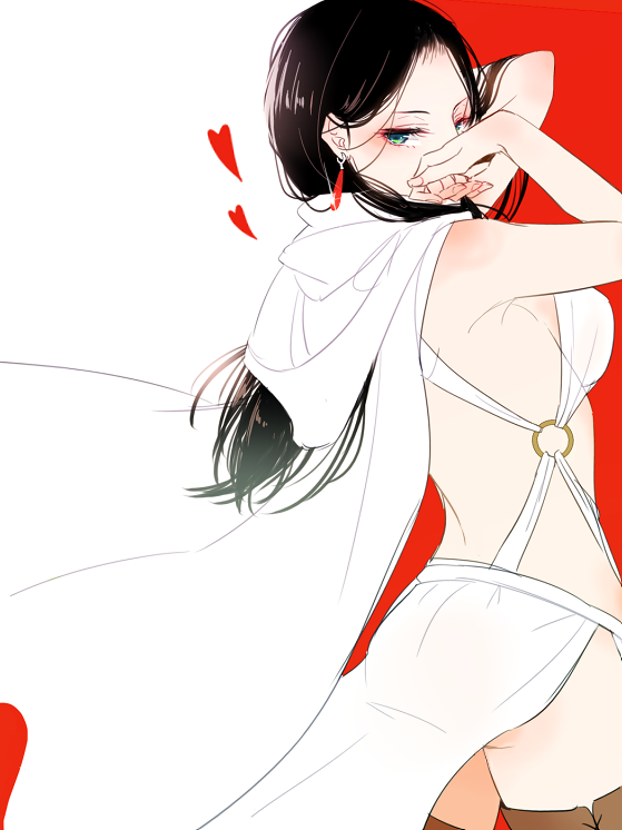 1girl, armpits, arslan_senki, bangs, black_hair, blush, breasts, earrings