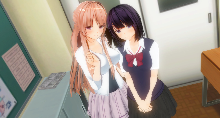 absurdres, bangs, black_hair, black_skirt, blush, highres, kuzu_no_honkai, long_hair