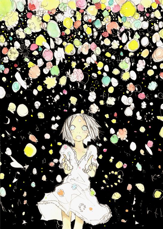 bridgesignal, dress, original, short_hair, sketch, white_hair