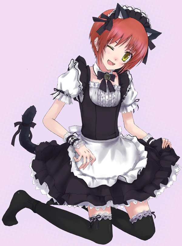 alternate_costume, animal_ears, asdf17, black_dress, bow, cat_ears, crossdressing, crossdressinging