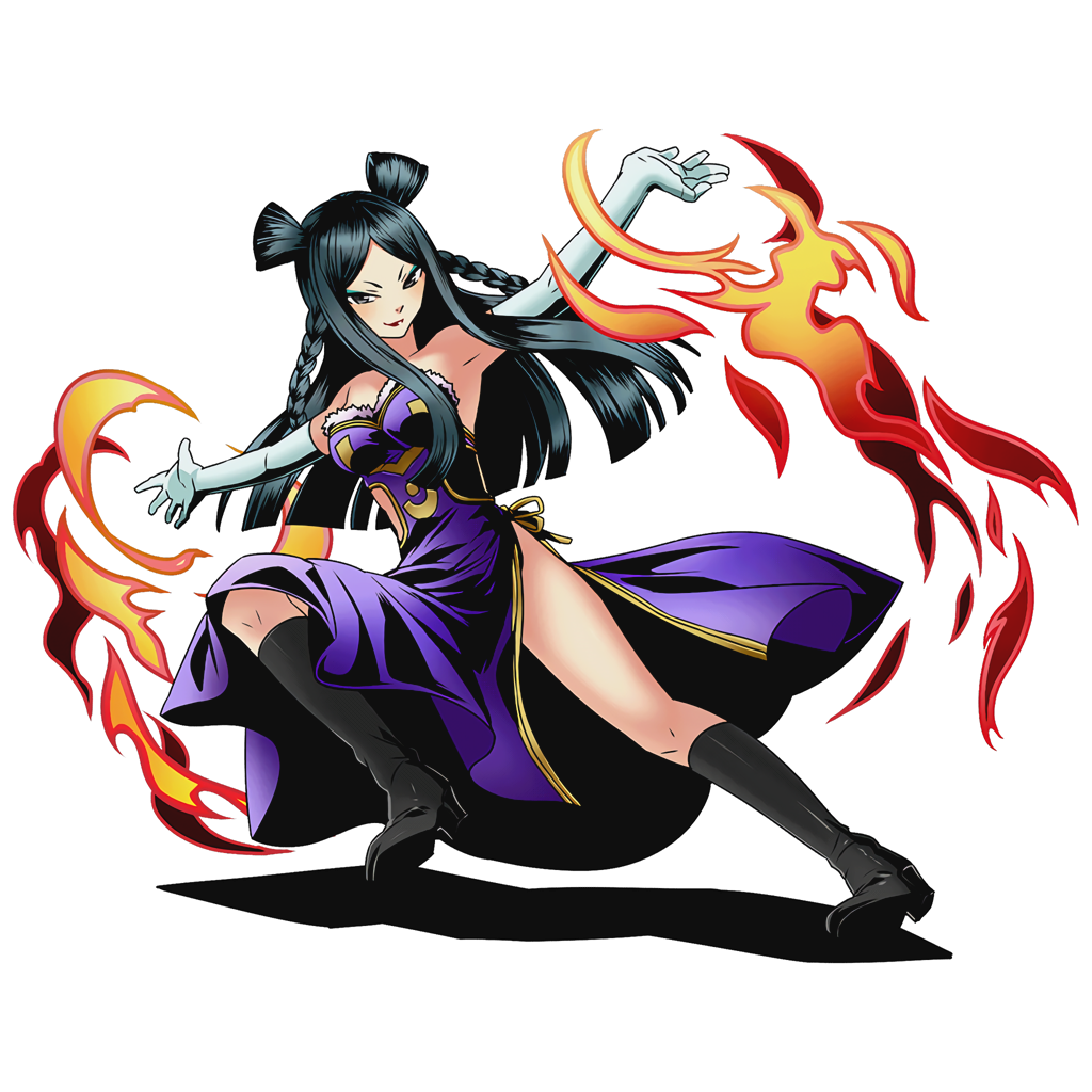 1girl, armpits, black_boots, black_hair, boots, breasts, brown_eyes, divine_gate