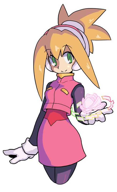 1girl, blonde_hair, ciel_(mega_man), ciel_(rockman), ciel_(rockman)_(cosplay), cosplay, green_eyes, long_hair, mega_man_(series), mega_man_zero_(series), muramasa-sushi, rockman, rockman_dash, rockman_zero, roll_caskett, solo