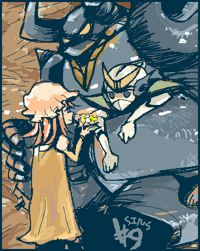 casshern, casshern_sins, flower, lowres, nico, nico_(casshern_sins), robot
