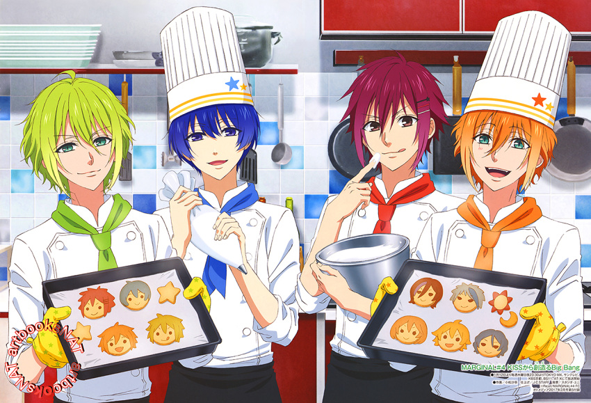 aiba_rui, green_eyes, green_hair, kirihara_atom, kirishima_sou, marginal_#4, nomura_l, nomura_r
