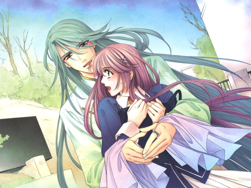 green_eyes, hakuryuu_(harukanaru_toki_no_naka_de_3), harukanaru_toki_no_naka_de_3, kasuga_nozomi, mizuno_tooko, pink_hair