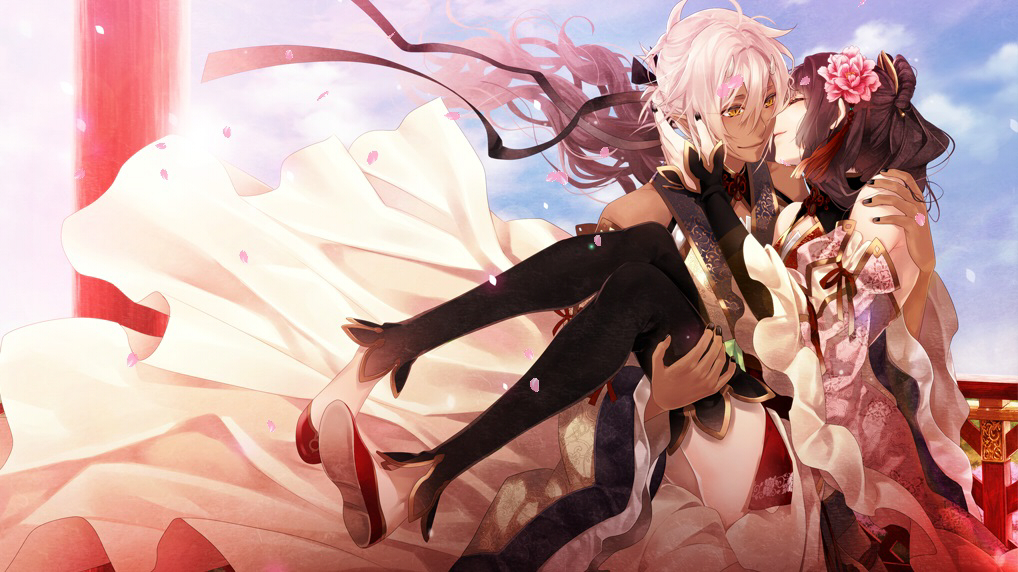 brown_eyes, brown_hair, kayo_(ken_ga_kimi), kei_(ken_ga_kimi), ken_ga_kimi, white_hair, yomi_(mangaka)