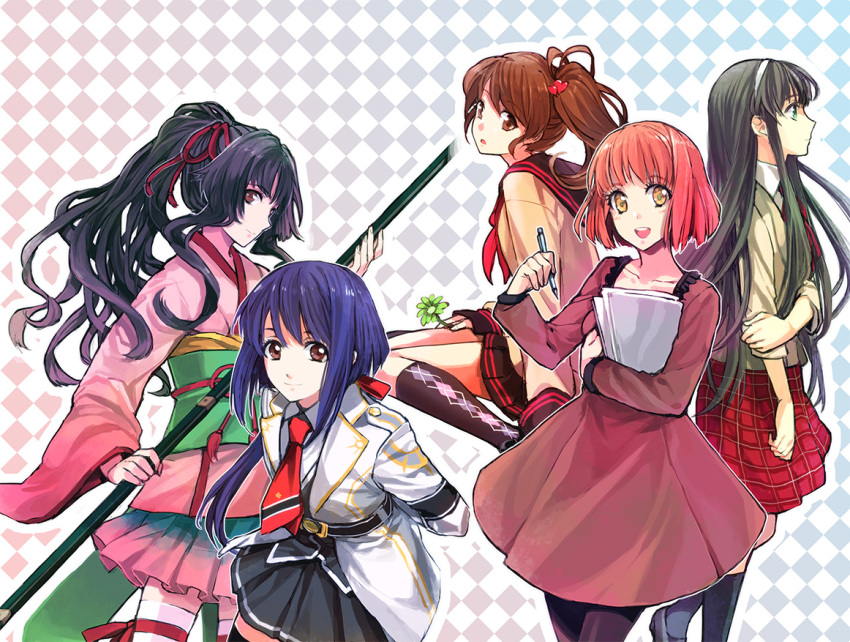 brothers_conflict, brown_eyes, brown_hair, cezaria, clock_zero, crossover, hinata_ema, kamigami_no_asobi