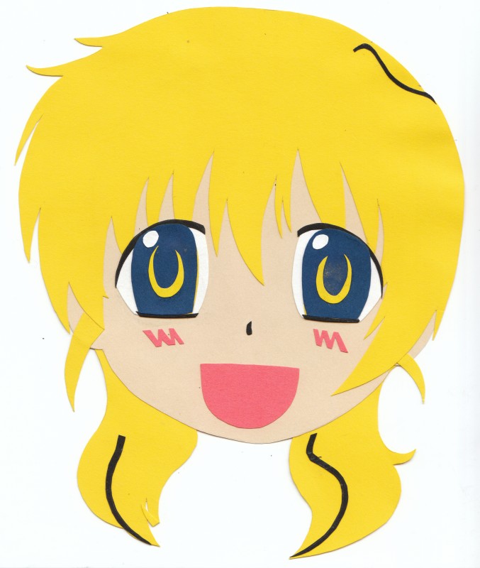 blonde_hair, blush, hidamari_sketch, miyako, nakajima, traditional_media