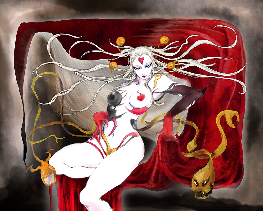 dissidia_final_fantasy, final_fantasy, final_fantasy_iii, long_hair, sakata3, solo, white_hair