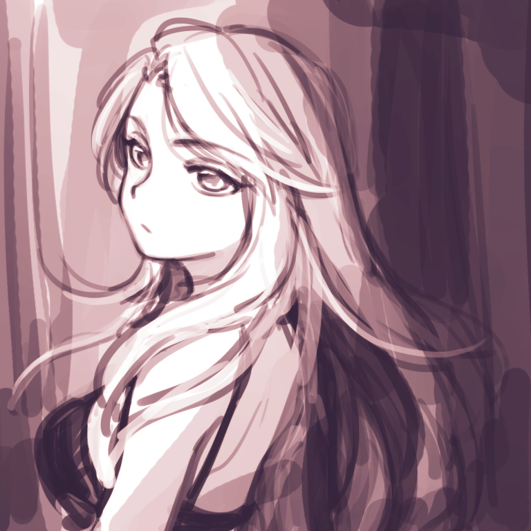 1girl, black_bra, bra, catalina_(granblue_fantasy), eyebrows_visible_through_hair, from_side, granblue_fantasy, long_hair