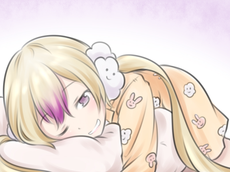 1girl, blonde_hair, clouds, hicha_wynn, long_hair, lying, mahou_shoujo_ikusei_keikaku, mahou_shoujo_ikusei_keikaku_unmarked