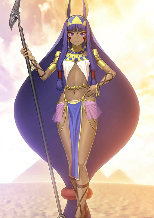 1girl, absurdly_long_hair, animal_ears, breasts, dark_skin, earrings, fate/grand_order, fate_(series)