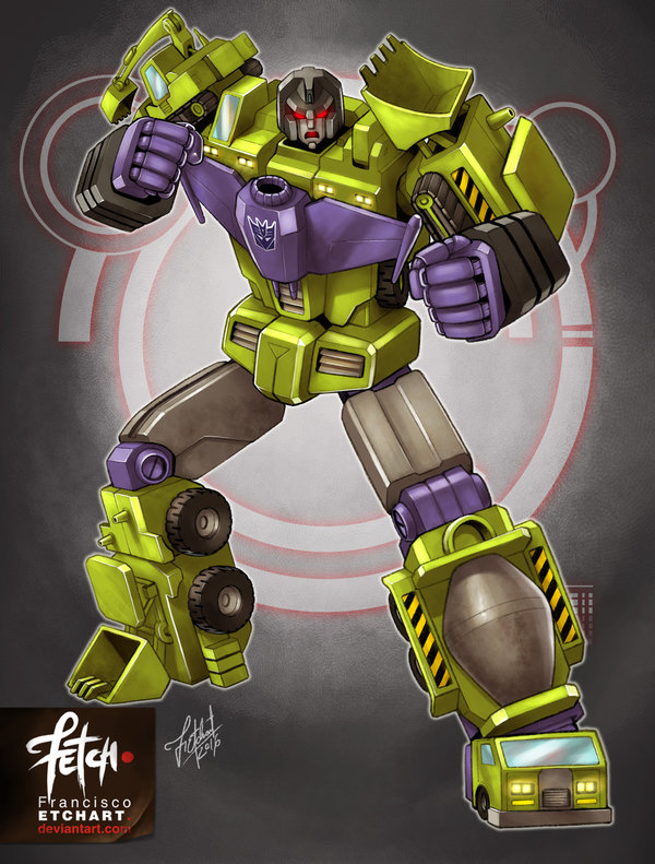 2016, caterpillar_tracks, clenched_hands, dated, decepticon, devastator_(transformers), deviantart_username, franciscoetchart