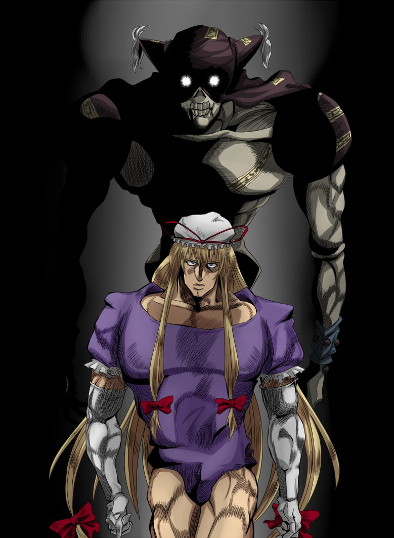 batsu, blonde_hair, cream_(stand), gloves, hat, iyuu, jojo's_bizarre_adventure, jojo_no_kimyou_na_bouken