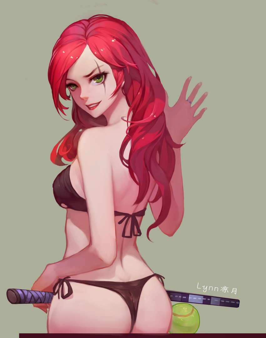 artist_name, artist_request, ass, back, ball, bikini, black_bikini, breasts