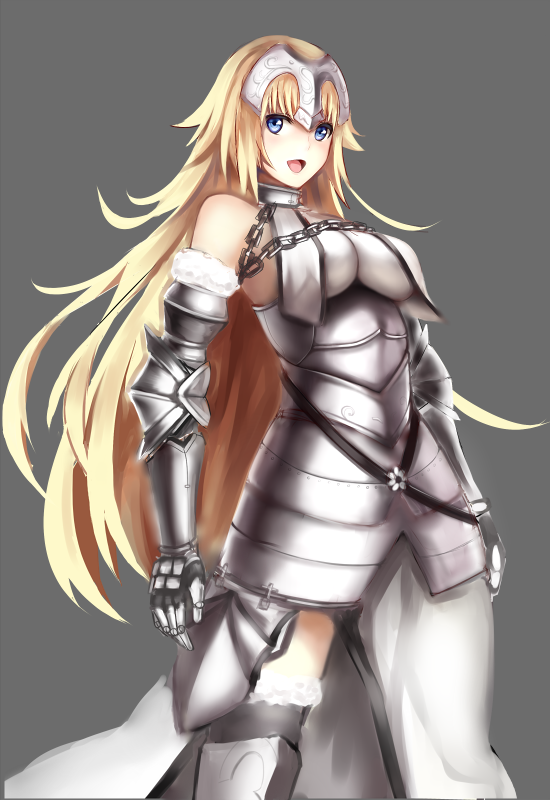 1girl, armor, armored_dress, bangs, blonde_hair, blue_eyes, breasts, dress