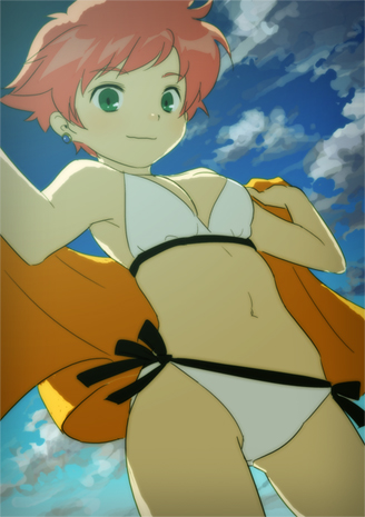 1girl, breasts, kumatora, lowres, mother_(game), mother_3, pink_hair, senntakuya