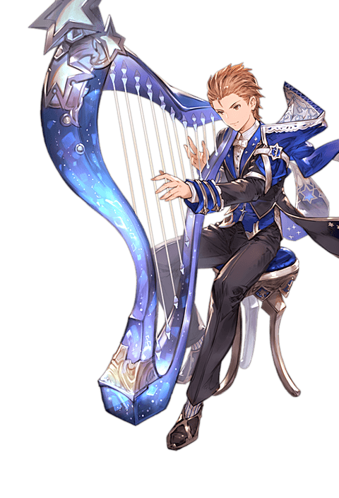 1boy, bow, bowtie, brown_eyes, brown_hair, elysian_(granblue_fantasy), formal, full_body