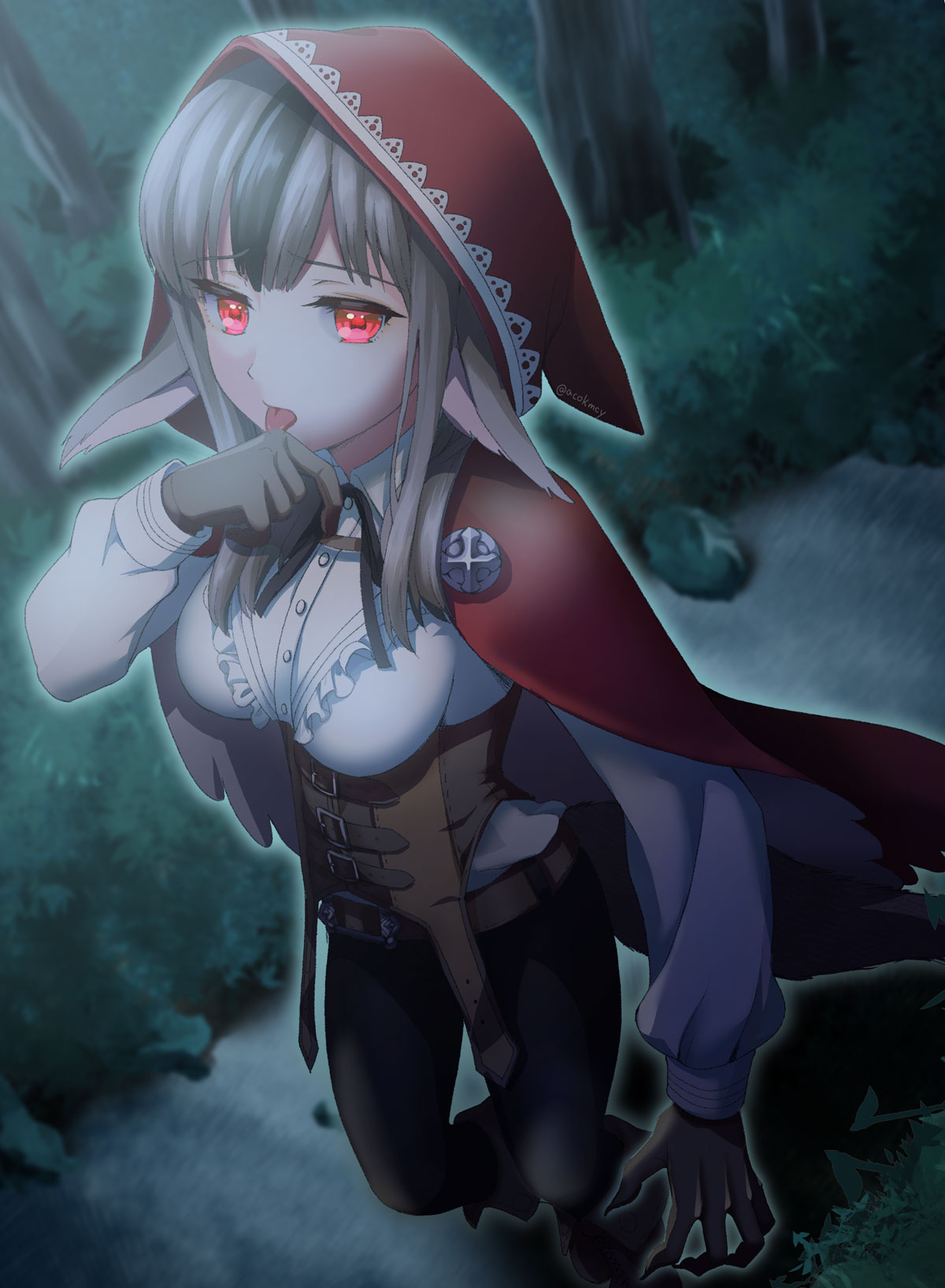 1girl, animal_ears, artist_name, black_hair, capelet, fire_emblem, fire_emblem_if, full_body