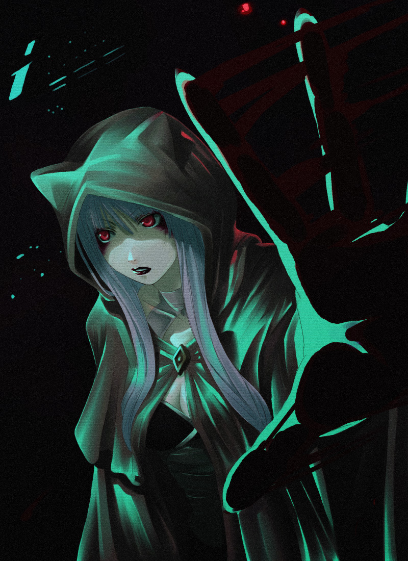animal_ears, assassin, assassin_(ragnarok_online), assassin_cross, blood, blue_hair, breasts, cape