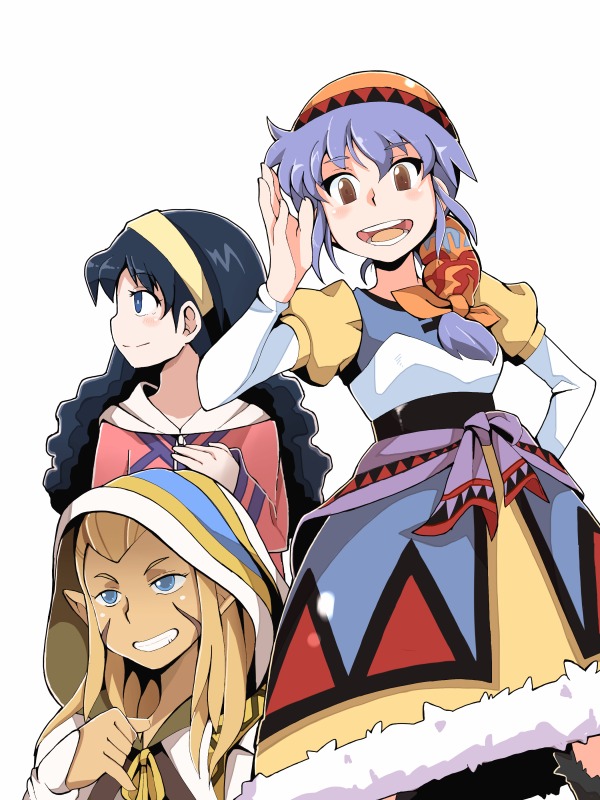 blue_eyes, blue_hair, breasts, dress, hat, jessica_de_alkirk, long_hair, luna_(lunar)