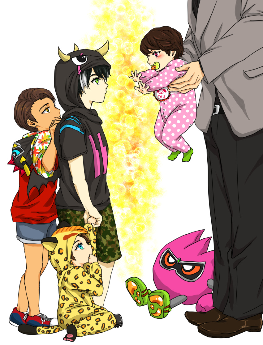 5boys, artist_request, dan_kuroto, hanaya_taiga, houjou_emu, kagami_hiiro, kamen_rider, kamen_rider_ex-aid_(series)
