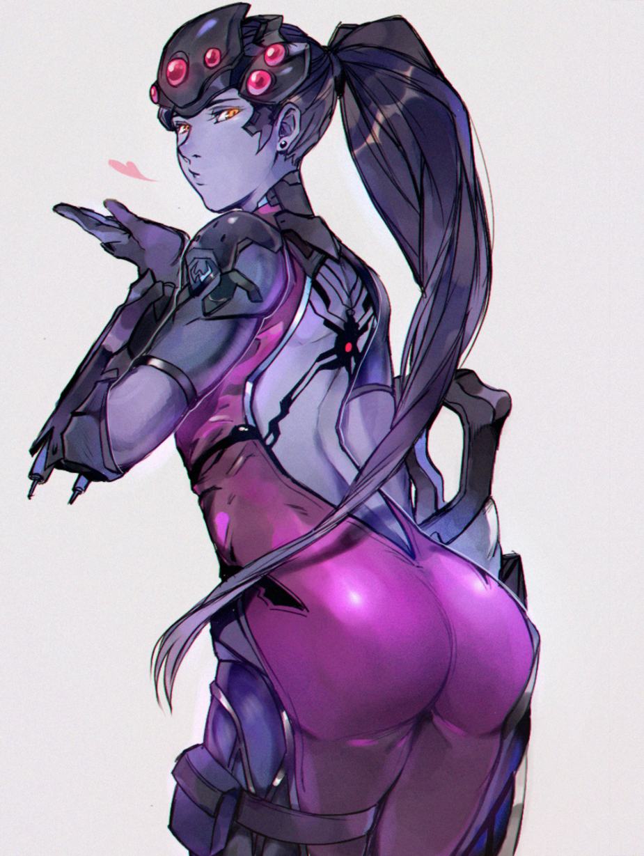 1girl, ass, back_opening, back_tattoo, backless_outfit, bodysuit, breasts, closed_mouth