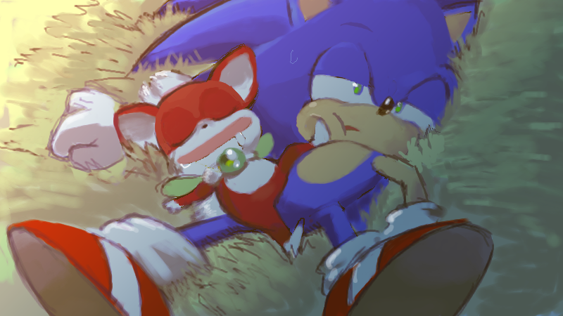 chip_(sonic), gloves, green_eyes, saliva, sega, sleeping, sonic, sonic_(series)
