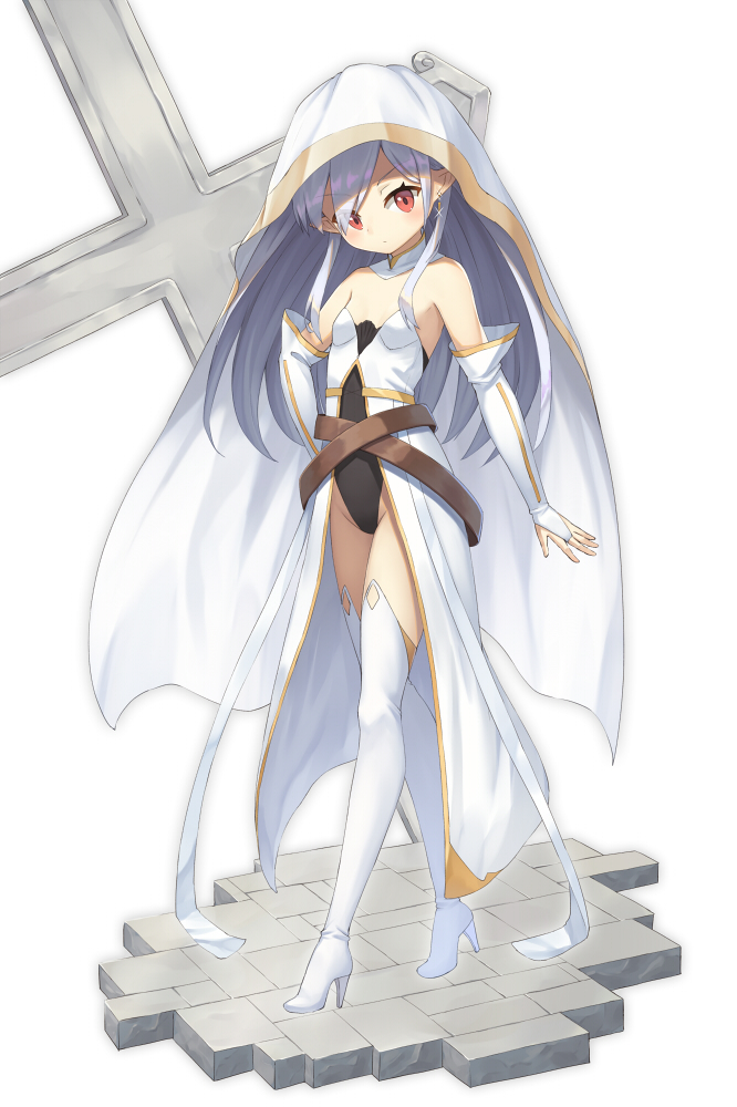 1girl, bangs, beltskirt, black_leotard, blush, boots, closed_mouth, cross