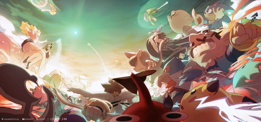 bayonetta_(character), bayonetta_2, bird, blonde_hair, brother_and_sister, brown_hair, bulbasaur, diddy_kong