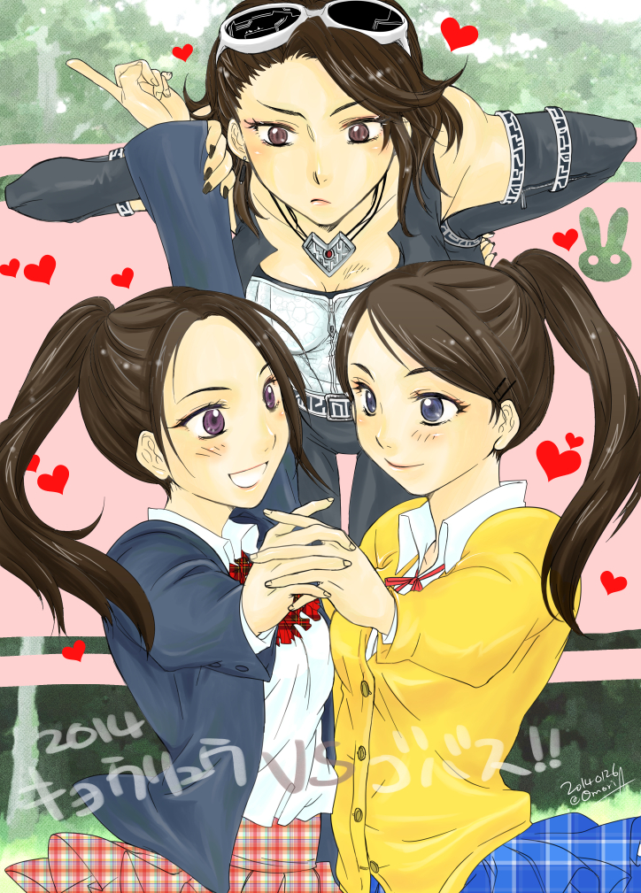 3girls, amy_yuzuki, artist_request, escape_(go-busters), female, multiple_girls, super_sentai, tagme