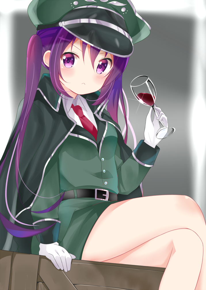 >:c, 1girl, bangs, blurry, blurry_background, blush, cloak, closed_mouth