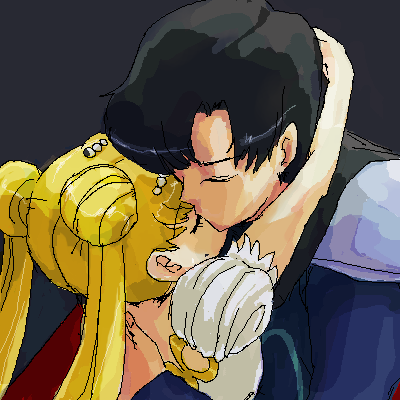 bishoujo_senshi_sailor_moon, black_hair, blonde_hair, chiba_mamoru, closed_eyes, couple, double_bun, endymion